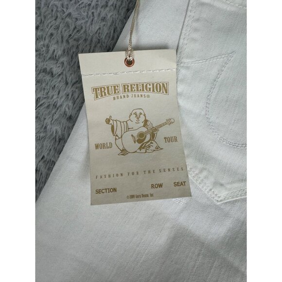 True Religion Womens Relaxed White Miles Relaxed Shorts Size 26 NWT - Picture 11 of 16